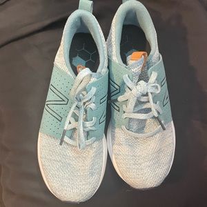 Teal New Balance Knit Sneakers